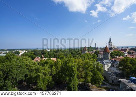 Tallinn, Estonia. July 2022.  View Of The City From The Patkuli Rooftop Terrace