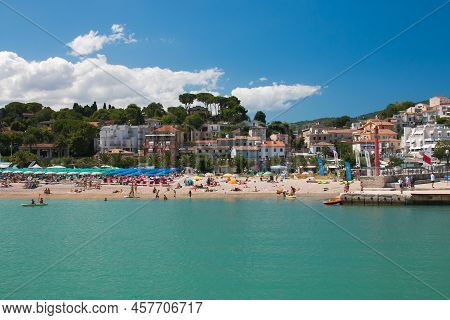 Isola Di Ponza, Italy - September 10, 2019:  Summer View Of Ponza, Is The Largest Island Of The Ital