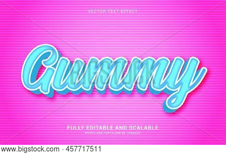 Editable Text Effect, Gummy Style Can Be Use To Make Title