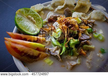 Sop Kaki Kambing A Traditional Food From Betawi, Jakarta Indonesia, Made From Mutton Or Lamb, Offal,