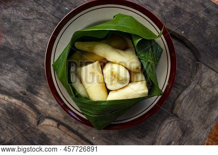 Tapai Or Tape Or Peuyeum Are Traditional Foods / Snacks From Indonesia, Made From Fermented Cassava.