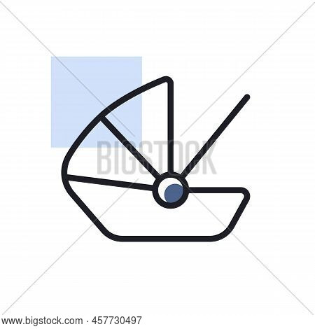 Carrycot Baby Vector Isolated Icon. Graph Symbol For Children And Newborn Babies Web Site And Apps D