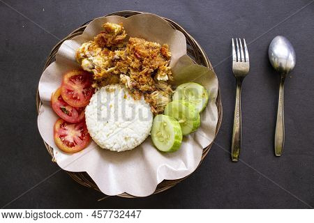 Ayam Geprek Or Chicken Crush Or Chicken Smashed Is Indonesian Food Made From Made Fried Chicken Poun