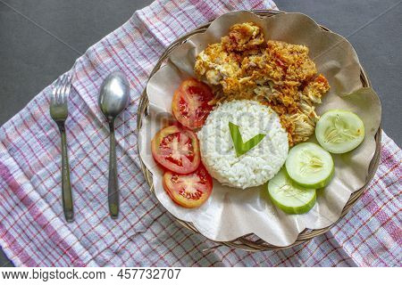 Ayam Geprek Or Chicken Crush Or Chicken Smashed Is Indonesian Food Made From Made Fried Chicken Poun