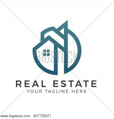 Modern Real Estate, Building Construction Logo Design Template