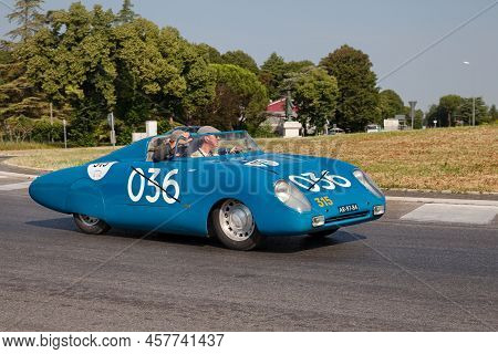 Forlimpopoli, Fc, Italy, On June 16, 2022: Vintage Racing Car Autobleu 750 Mm (1954) In Classic Hist