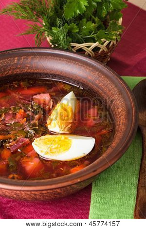 녹색 Borshch