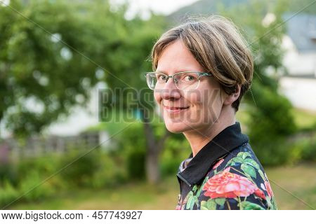 Portrait Of A Thirty Year Old White Girl, Rhineland-palatinate, Germany