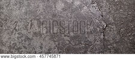 Silver Plate, Iron Background. Metal Texture Of Aluminum Or Titanium