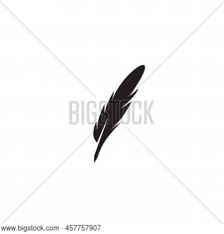 Feahter Pen Icon Logo Design Inspiration Vector Template