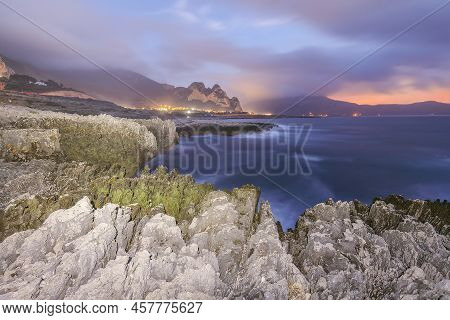 Spectacular Seascape Of Isolidda Beach Near San Vito Cape. Popular Travel Destination Of Monte Cofan