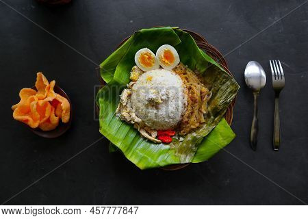 Nasi Liwet Solo Or Sego Liwet Solo Is A Traditional Food From Surakarta. Made From Savory Rice, Chay