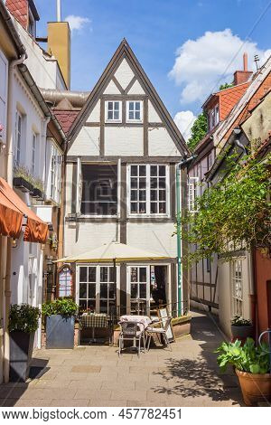 Little Half Timbered House In The Schnoor District Of Bremen, Germany