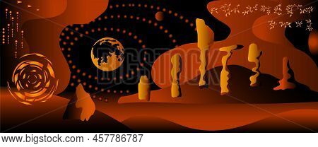 Intergalactic Space Station Orbiting A Distant Earth-like Planet