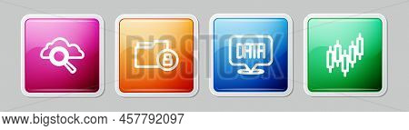 Set Line Search Cloud Computing, Folder And Lock, Data Analysis And Browser With Stocks Market. Colo