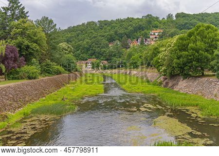 Black Timok River At Gamzigrad Spa In East Serbia Spring Zoom
