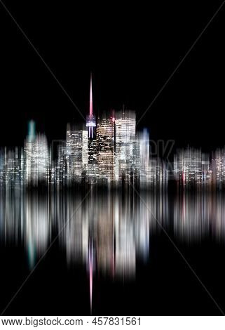The City Of Toronto Skyline From The Far East Side Of Riverdale Park.