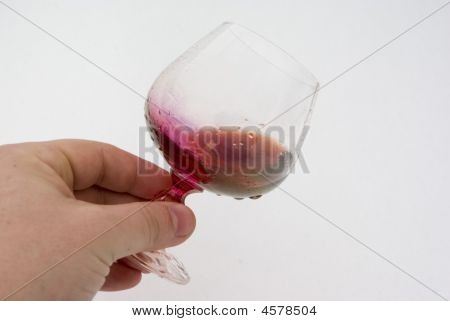 Wein in der hand