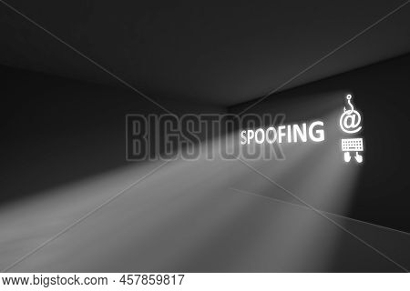 Spoofing  Rays Volume Light Concept 3d Illustration