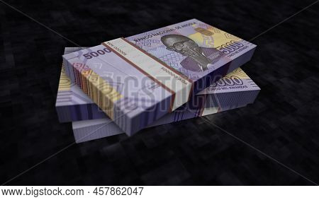 Angola Kwanza Money Banknotes Pack 3D Illustration