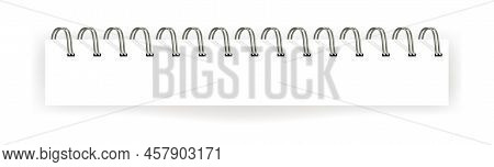 Paper Binder, Metal Wire On Pages Of Notebook