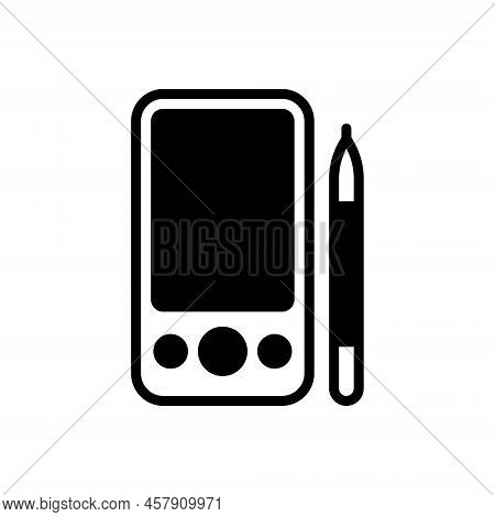 Black Solid Icon For Pdas Phone Phone Mobile Edit Pencil Electronic Creative