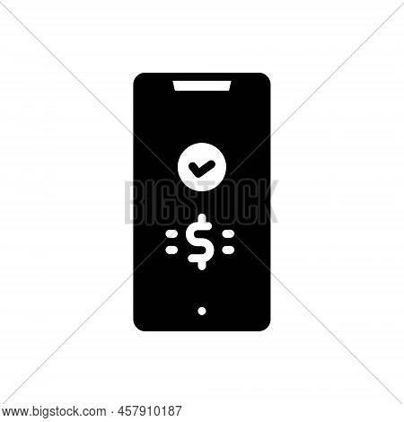 Black Solid Icon For Paying Electronics Online Payment Upi Banking Digital Pay-accept