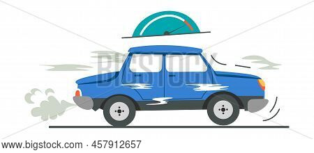 Car Accident Conditions, Pressure Or Heat On Road