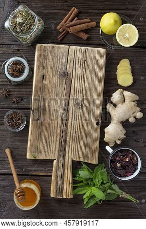 The Recipe For Making Health Tea According To An Old Recipe. Traditional Chinese Herbs Used In Alter