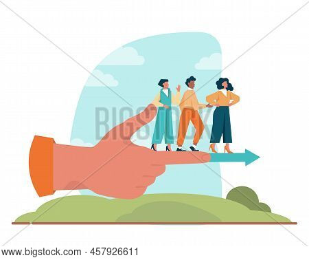 Leadership Concept. Manager Leading A Workteam. Strategy And Business