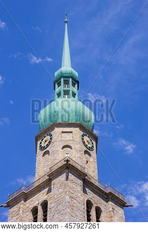 Tower Of The Historic Reinoldkirche Church In Dortmund, Germany