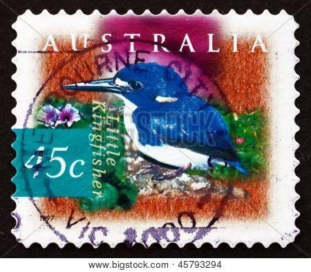 Briefmarke Australien 1997 kleiner Eisvogel, Vogel