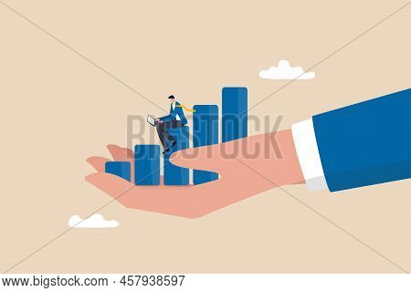 Business Growth Or Improvement, Growing Career Or Financial Earning Chart, Investment Profit, Income