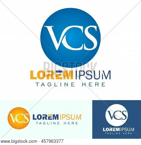 Vcs Monogram Logo Initial Letter In Isolated White Background