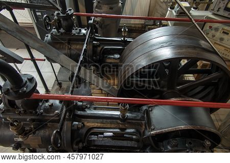 Rozewie, Poland, May 13, 2022: The Building Of The Old Engine Room At The Rozewie Lighthouse, Contai