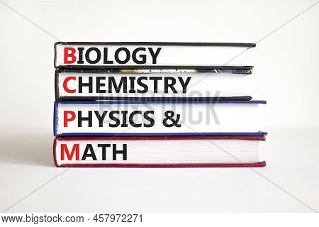 Bcpm Biology Chemistry Physics Math Symbol. Concept Words Bcpm Biology Chemistry Physics Math On Boo