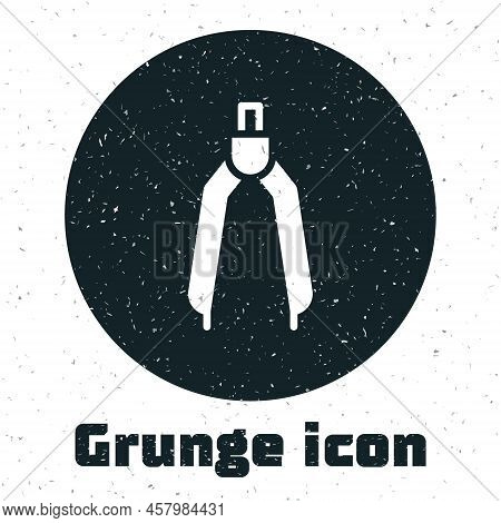 Grunge Drawing Compass Icon Isolated On White Background. Compasses Sign. Drawing And Educational To