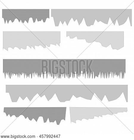 Strips Of Torn Paper. Grunge Texture. Vector Illustration. Stock Image.