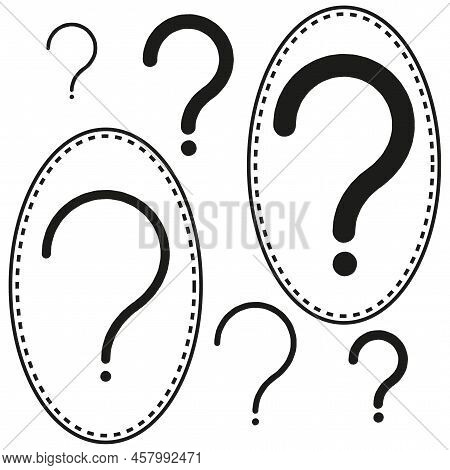 Faq Symbol. Question Mark Differen. Vector Illustration. Stock Image.