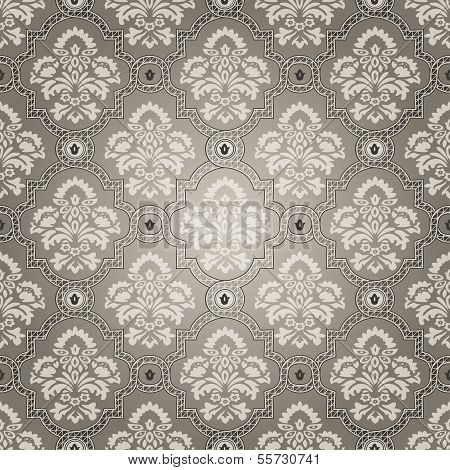 Seamless Pattern Background.Damask Wallpaper.