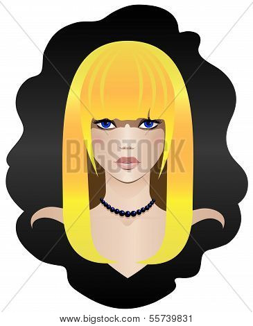 blonde with blue eyes