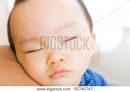 Asian baby boy sleeping