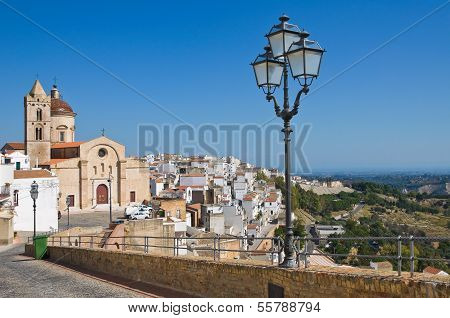 Panoramic view of Pisticci. Basilicata. Southern Italy.