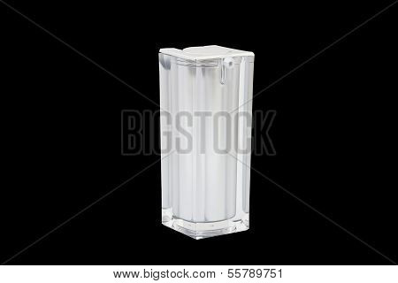 no icon cosmetic bottle isolated background with path