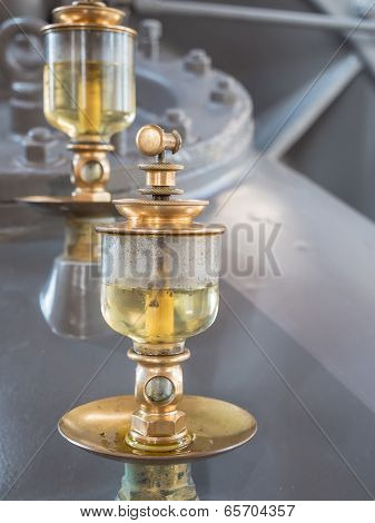 Sight glass of a steam engne