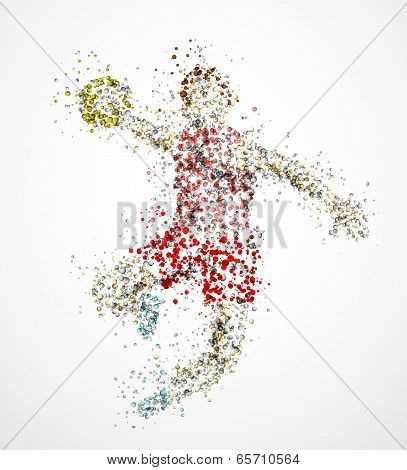 Abstract Handball Player