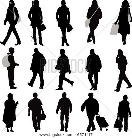 vector silhouette persone