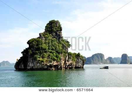 Krasts på Halong Bay, Vietnam