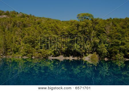 Niebieski Patagonian jezioro