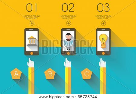 Flat UI design concepts for unique infographics, seo, web template branding. Concepts eÃ?Ã?Ã?ÃÂ²ements for web banners and brochure or covers.